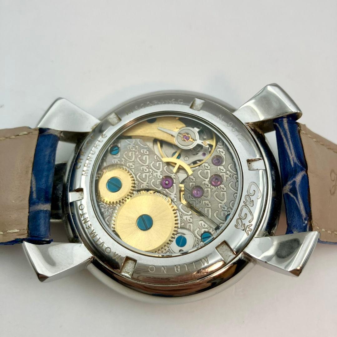 【稼働品】GAGAMILANO ガガミラノ 腕時計 手巻き式 マヌアーレ48 黒