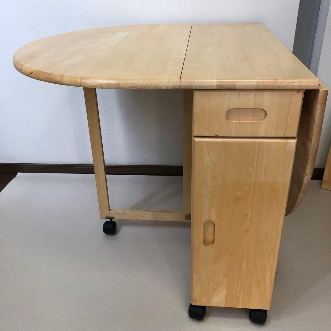 バタフライテーブル 折り畳み ダイニングセットテーブル ゲートレッグテーブル