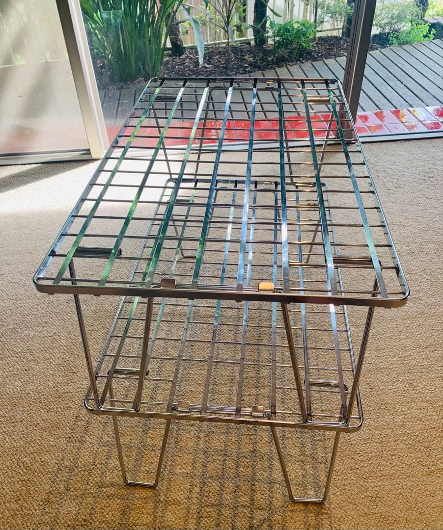 廃盤】ユニフレーム フィールドラック シルバー 天板付き UNIFLAME