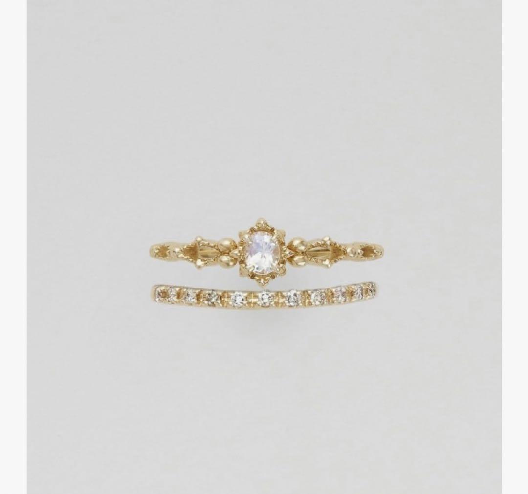 K10 ラブラドライト ピンキー NOJESS 上品 ゴールド 3号