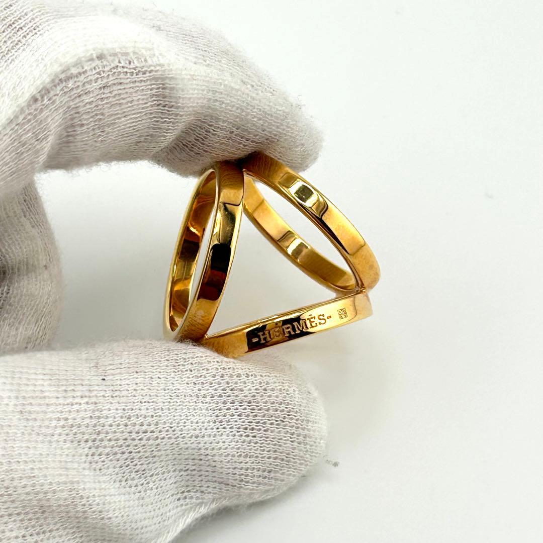 ✨極上美品・箱保存袋付✨　HERMES エルメス　スカーフリング　トリオ