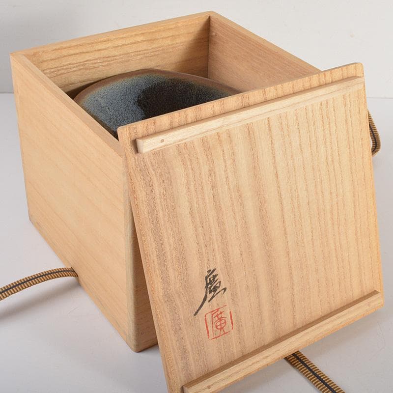 茶道具 松林 廣作 天目三稜組鉢 5客 共箱 M R6785