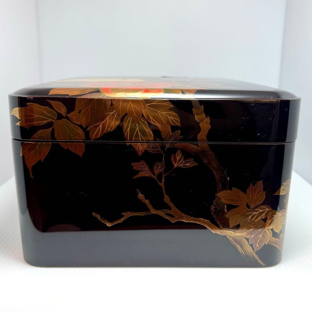 新品 輪島塗 文箱 文庫 硯箱 青貝 螺鈿 牡丹 天然木 漆 漆器 伝統工芸