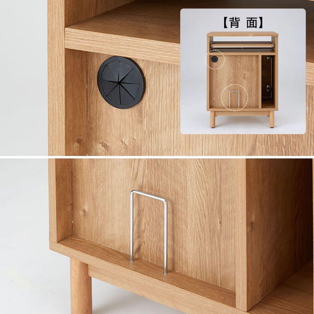 極美品 LOWYA パソコンデスク 収納付き 日本製