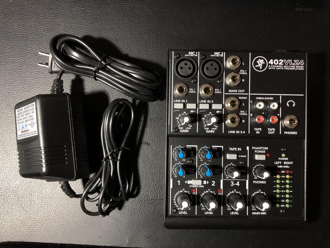 MACKIE 402VLZ4 4チャンネルアナログミキサー 完動・美品