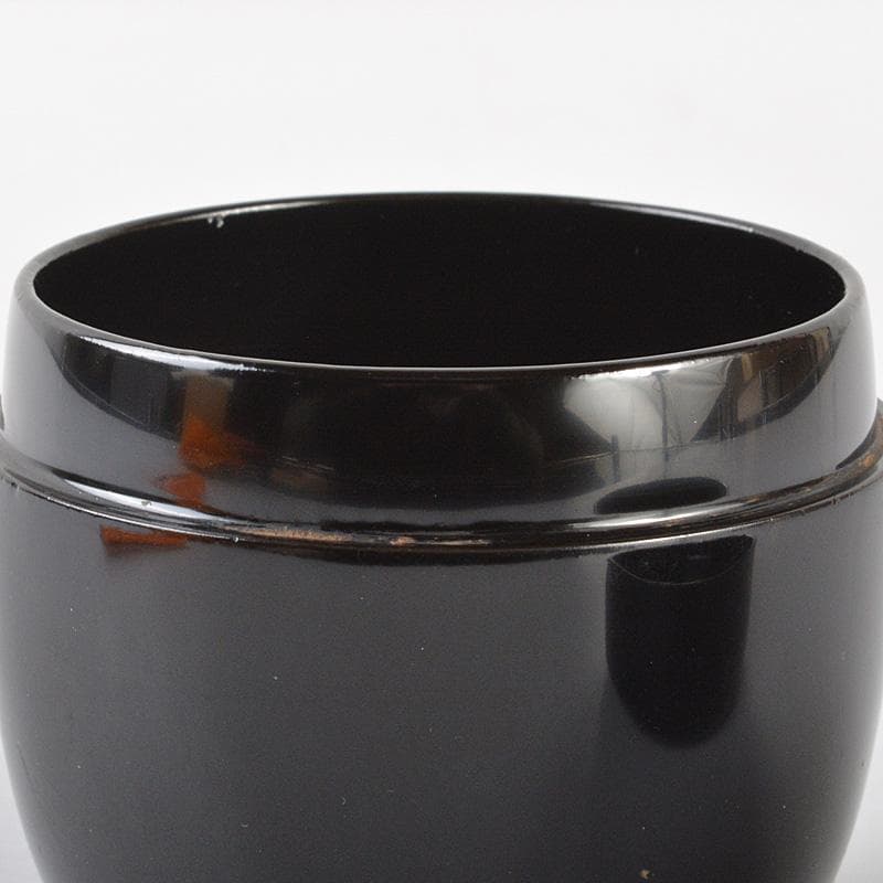 茶道具 山中塗工房 冴造 黒漆 真塗 中棗 共布共箱 V