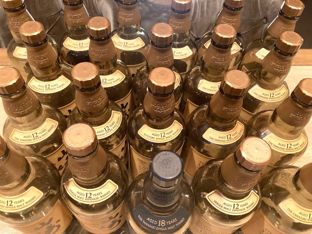 山崎 シングルモルトウイスキー 12年 18年 セット 空き瓶 20本