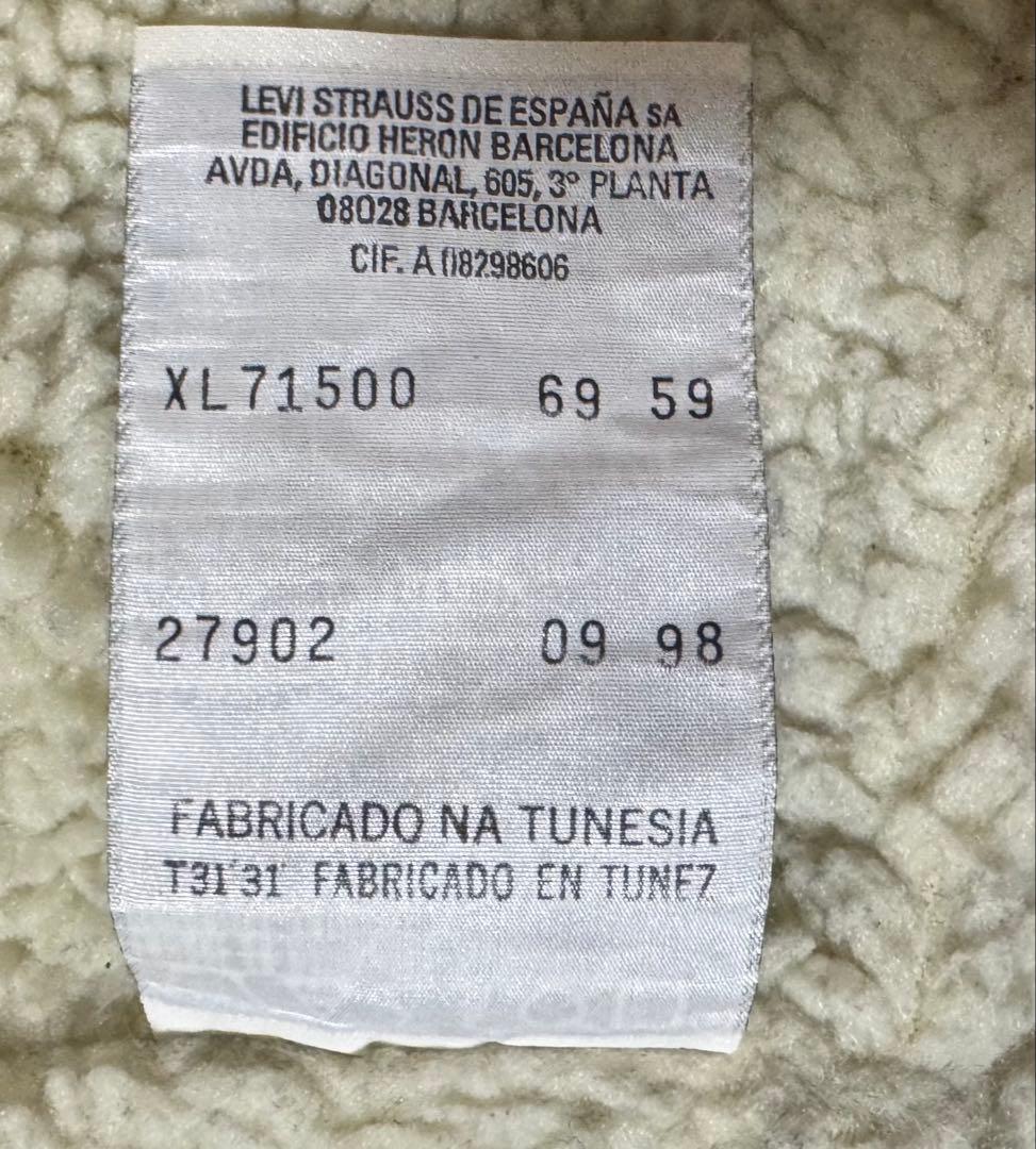 90s EURO Levi's 71500 コーデュロイ ボアジャケット XL