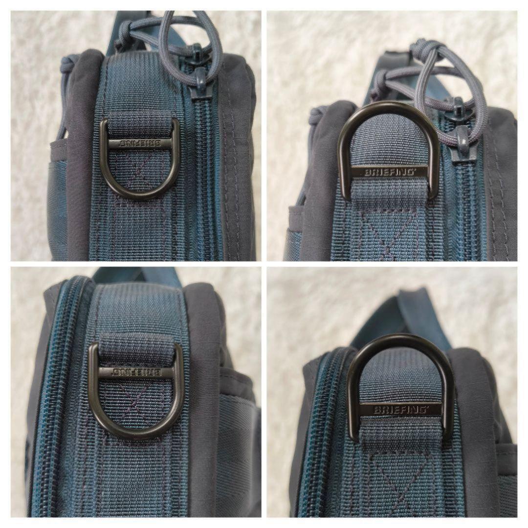 美品　ブリーフィング　 ビジネス　ショルダー　ハンド　ネイビー　2way　A4