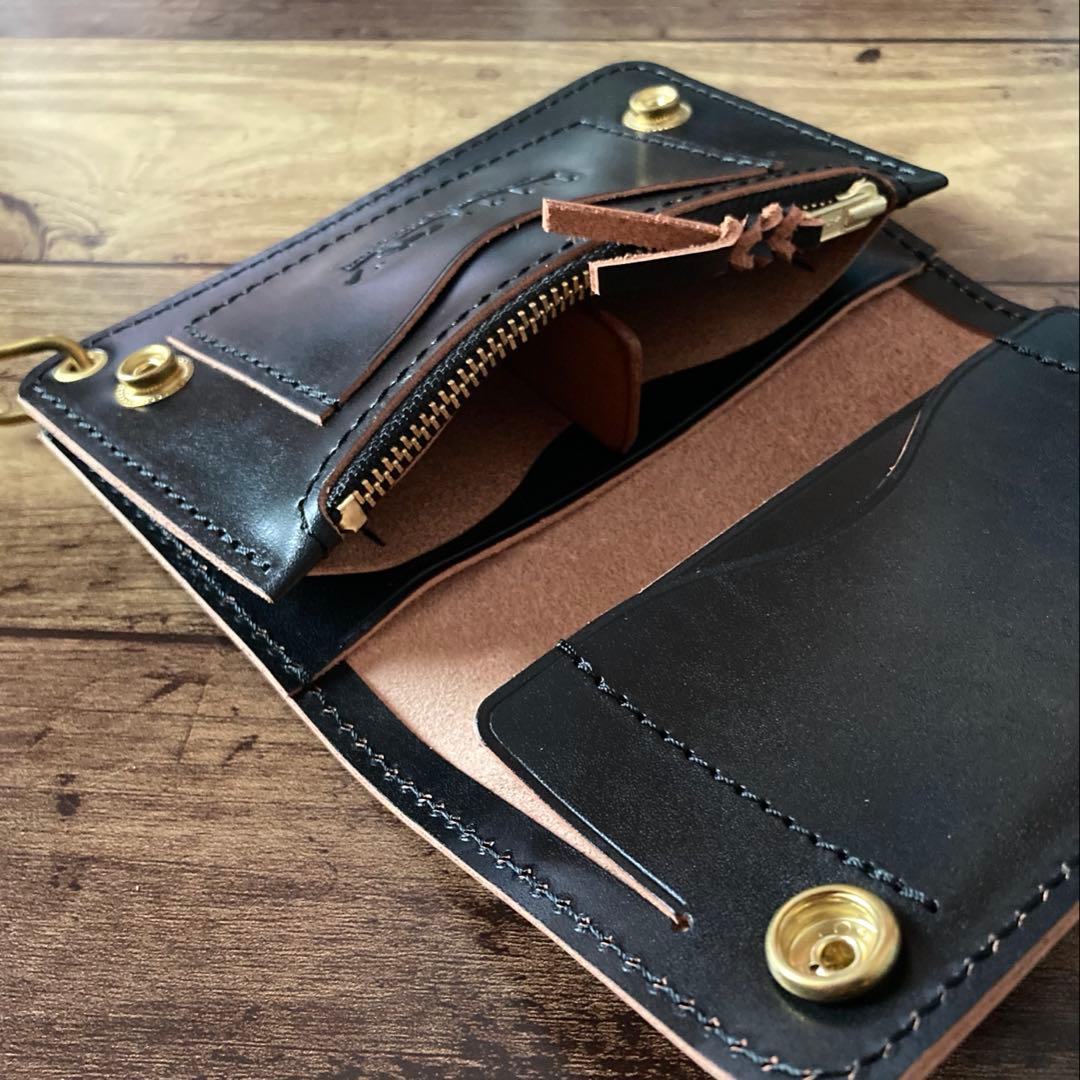 【とも】北米ステアハイド トラッカーウォレット150（ミドル）【オーダー】