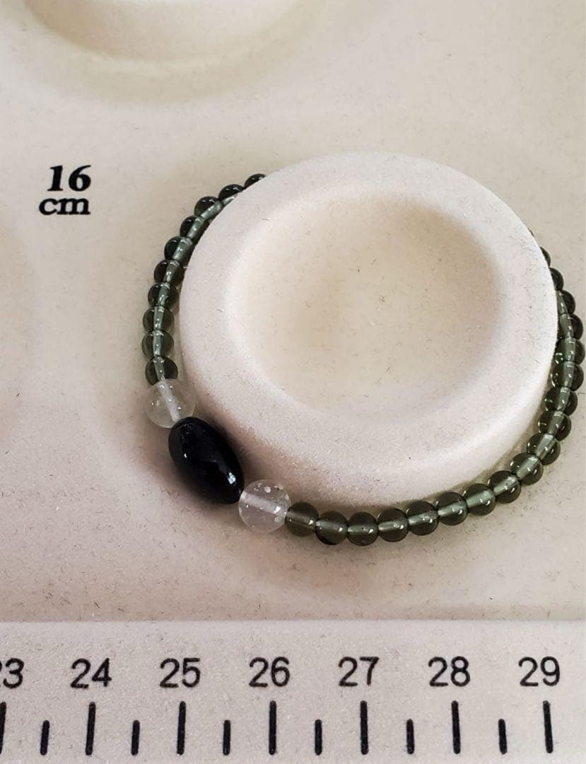 天然　モルダバイト & リビアングラス　ブレスレット