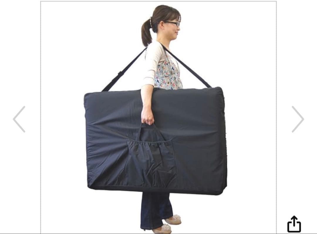 軽量 折りたたみ マッサージベッド ブラウン キャリーバッグ付 簡単