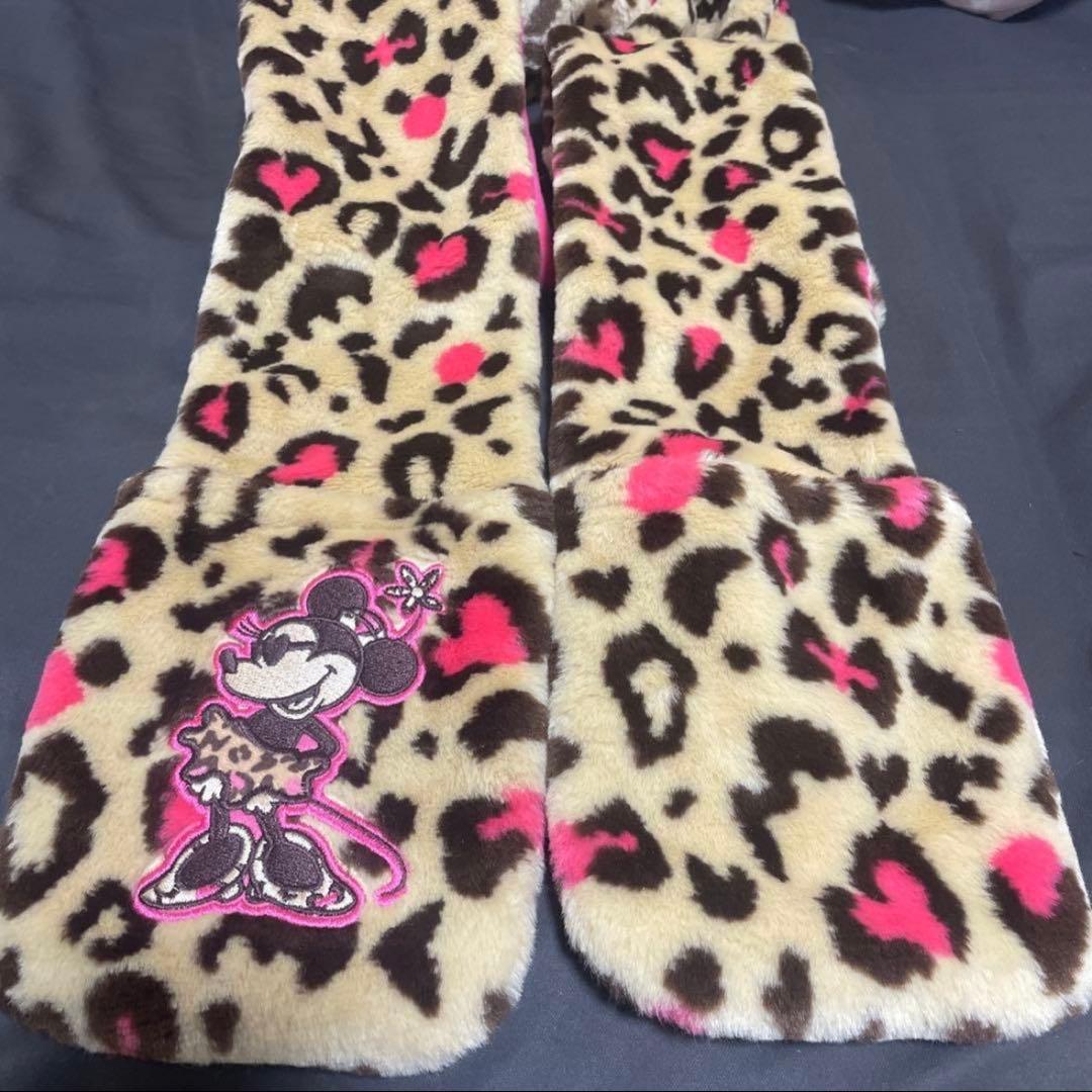 ミニーマウス ヒョウ柄キャップ - メルカリ