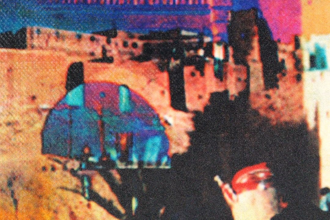 No4855 額装　奈須豊「モロッコの記憶 ”夜”」　サイン入　箱付　送料無料