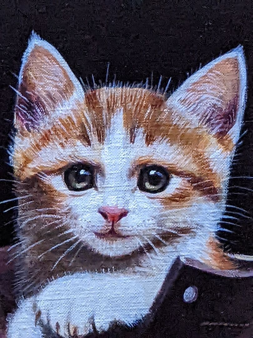 お値下げ。 八代亜紀 、真作油彩画。 ブーツの中で。3Sサイズ。 お