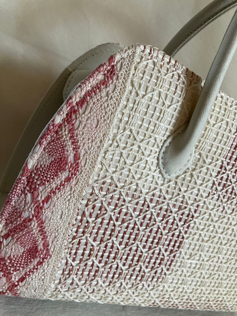 新品◇正絹 春夏 和装バッグ 羅＋レース 西陣 夏帯