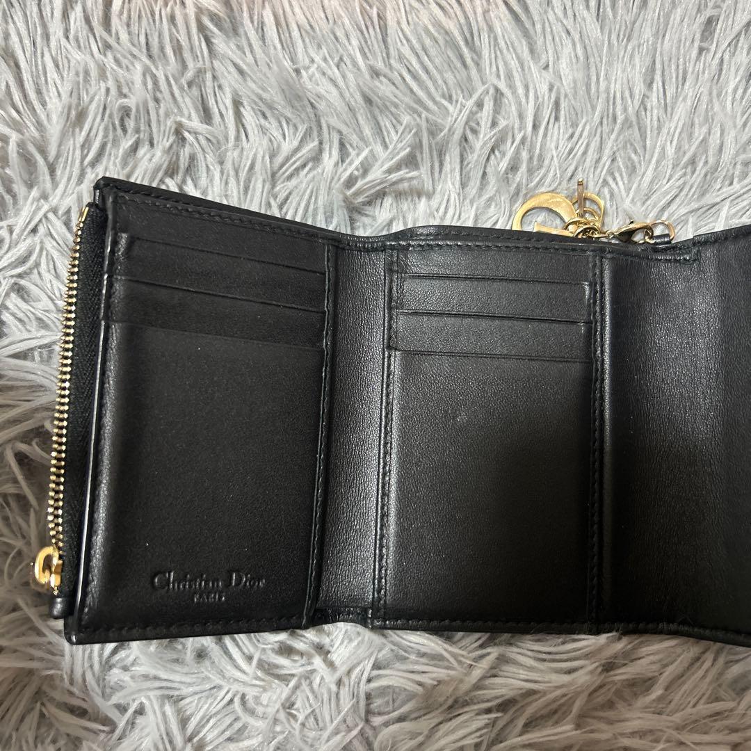 Christian Dior ブラック 三つ折り財布