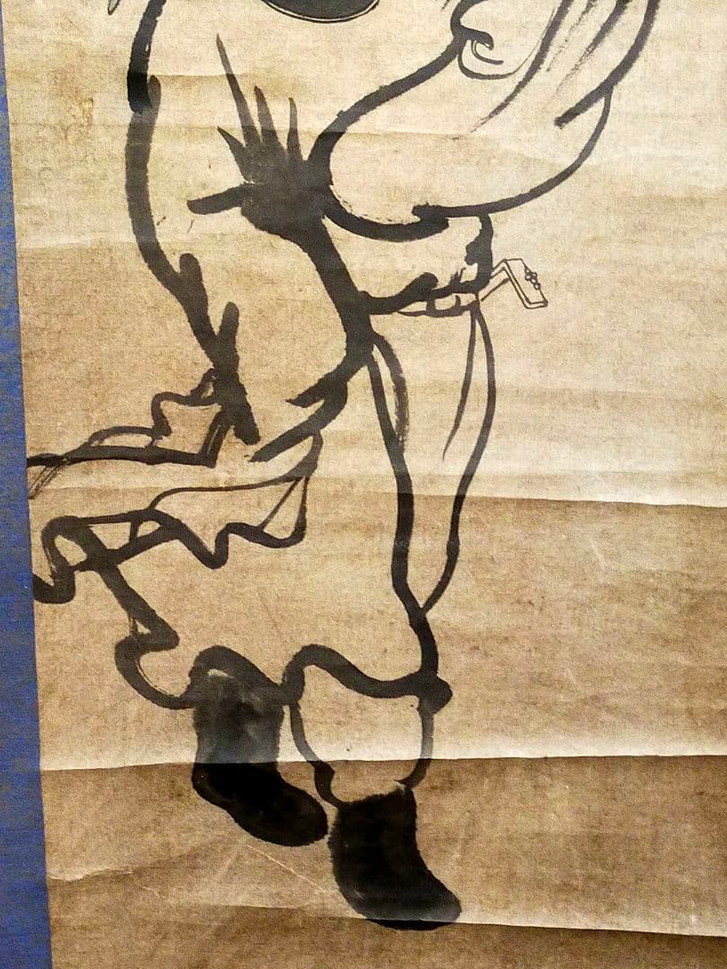 ♥とても古い♥中国♥人物♥　掛軸　清石　掛け軸　古画　古筆　骨董　古玩