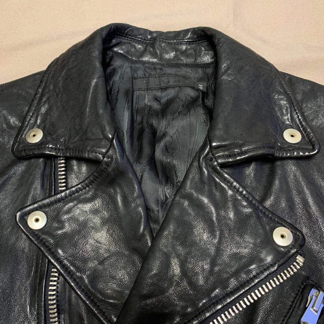 フーガ ラムレザージャケット FUGA 革ジャン ダブルライダース 本革 羊