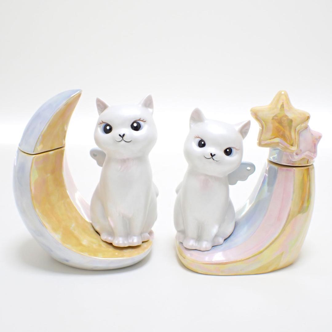 CE443 トゥインクル キャッツ デキャンタ スター＆ムーン 未開封 陶器 トゥインクル キャッツ デキャンタ スター＆ムーン 未開栓 陶器ボトル