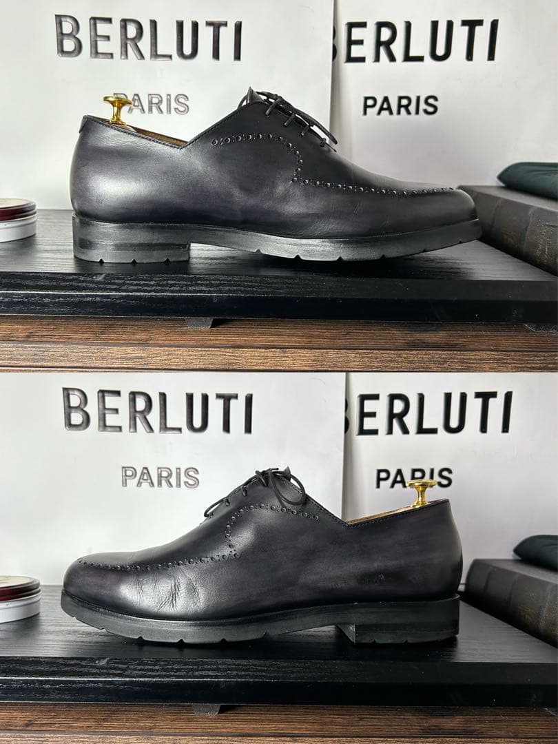美品　Berluti ニューフィジオ ホールカット ドレスシューズ 10
