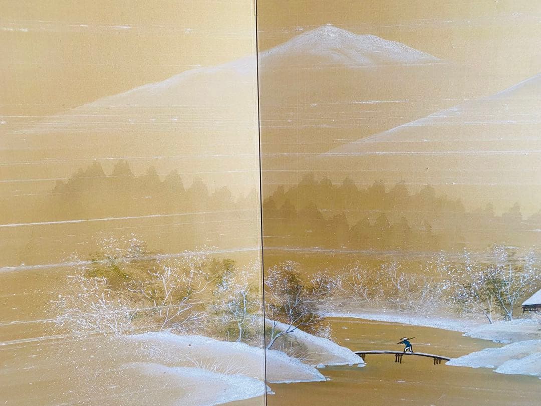 冬の風景 三つ折り屏風 160cm x 90cm