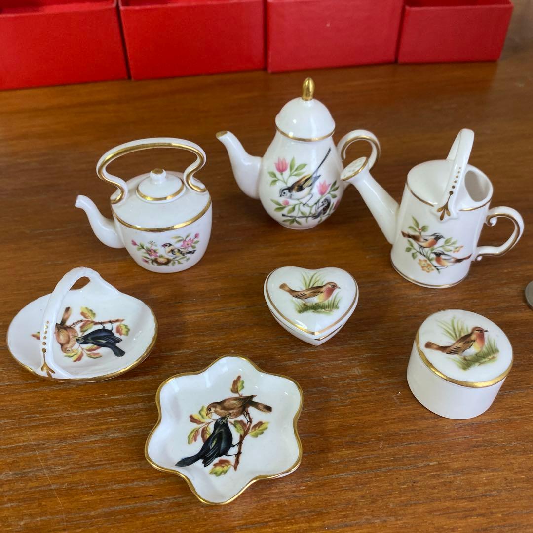 英国 スポード バード 野鳥 ミニチュア ロビン 6点セット 箱無し