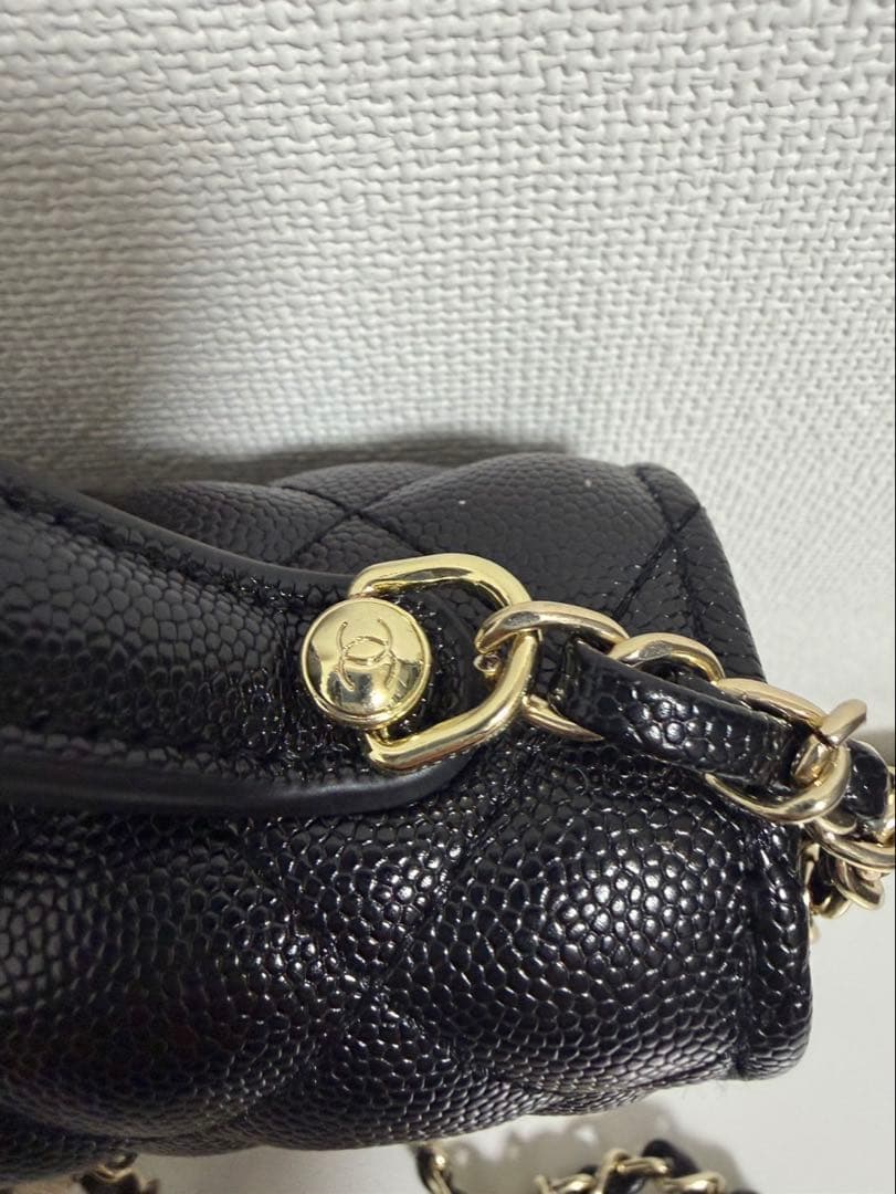 シャネル ノベルティ トップハンドル ショルダーリュックバッグ キャビアスキン