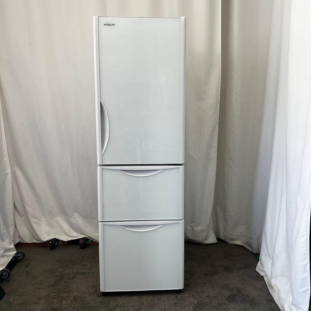 859日立冷蔵庫スリム大型300-400ℓ中古設置無料安い‼️