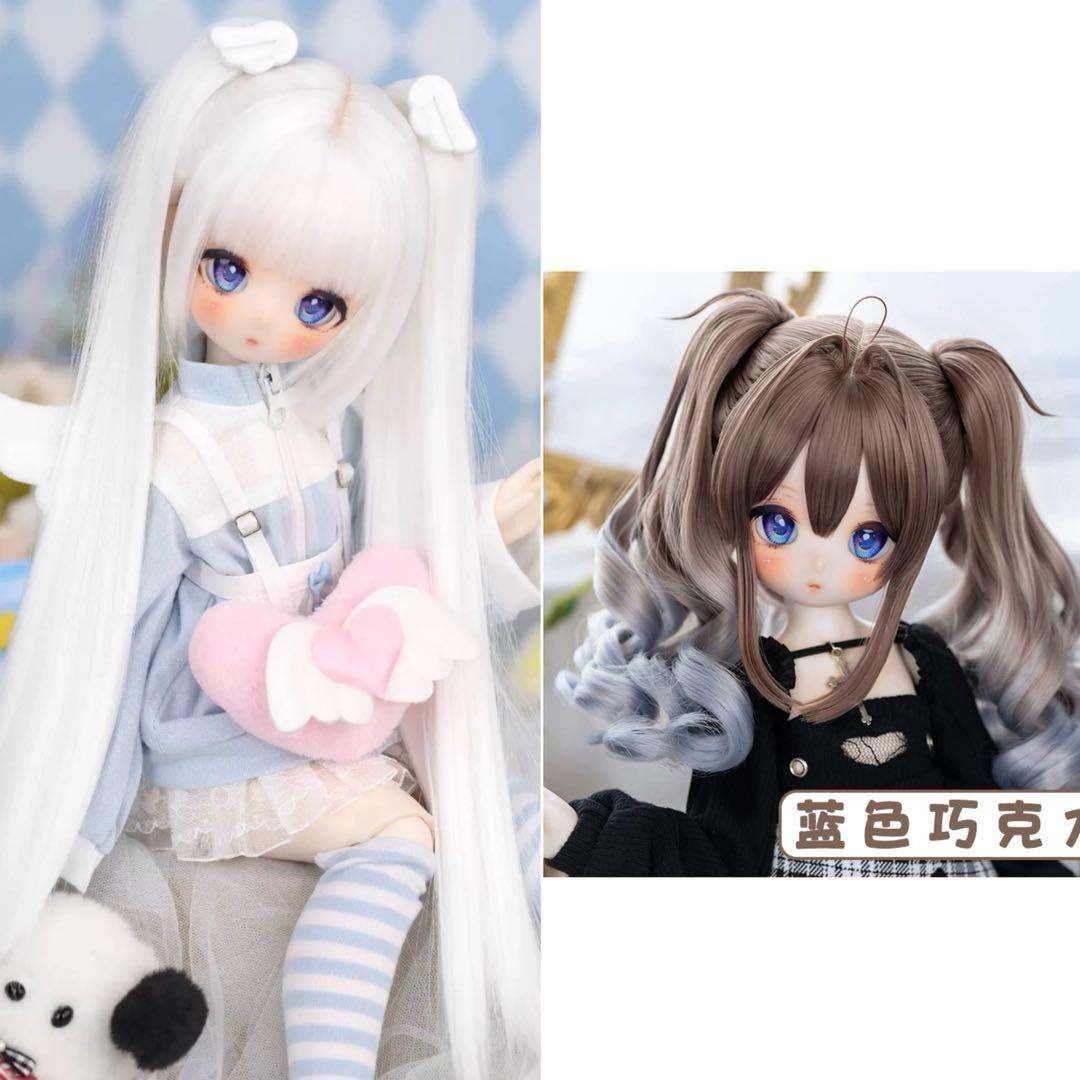 海外ディーラー様製 MDD DD ドール ウィッグ ホワイト ブルー ブラウン
