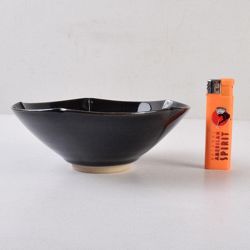 和食器　常滑焼　轍窯　久田重義作　天目組鉢　五客　共布共箱　V　R9221