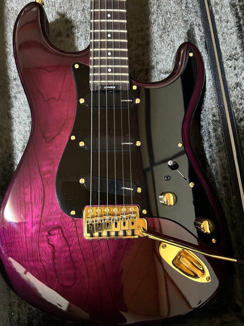 パープル エレキギター ハードケース付き