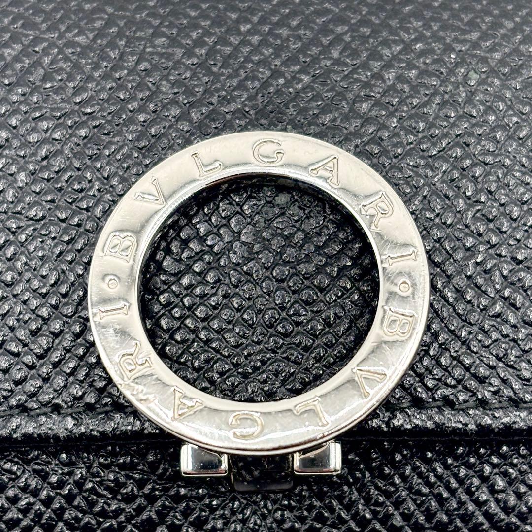 付属品完備✨️ブルガリ ロゴクリップ 6連レザーキーケース 黒