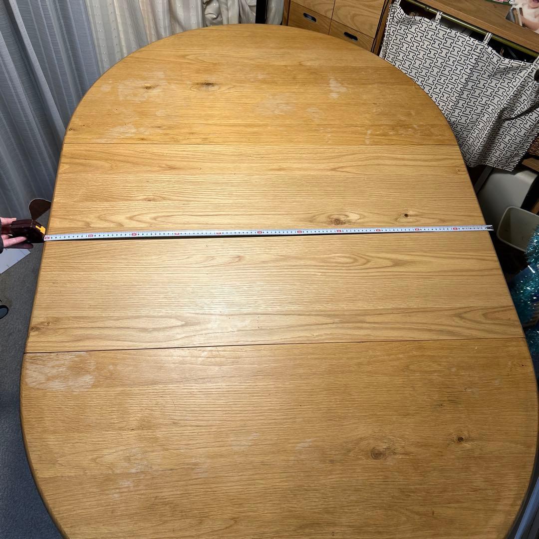 伸長式ダイニングテーブル 伸長 伸縮 木製 オーク 無垢材 北欧 ヴィンテージ