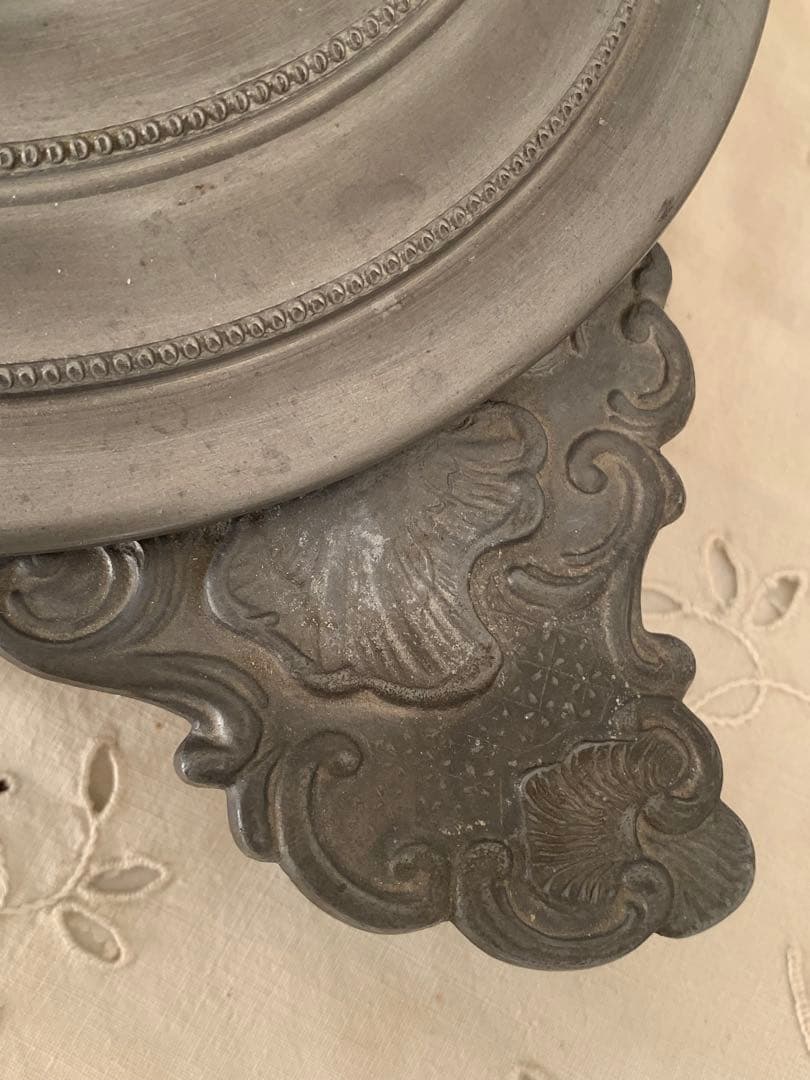 フランス 蚤の市 ピューター製 鍋 ブロカント