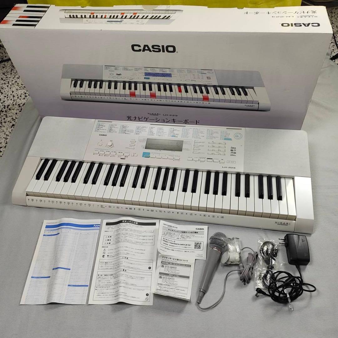送料込】CASIO LK-223 光ナビゲーション 電子キーボード 電子ピアノ