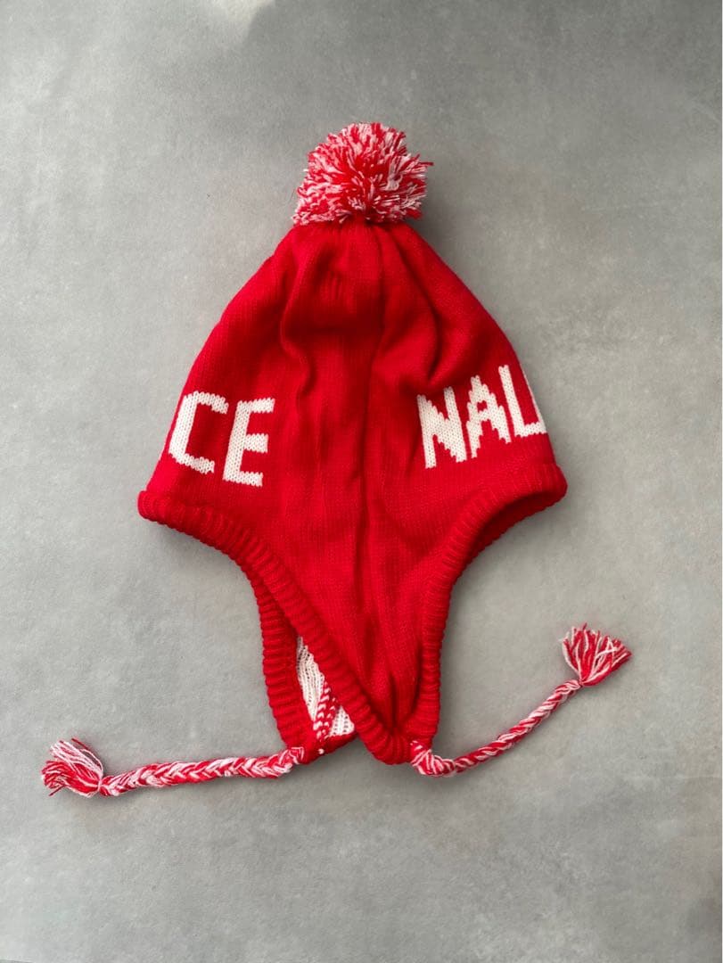 古着 ビンテージ 90s ニット帽 ビーニー 耳付きキャップ NICE 美品