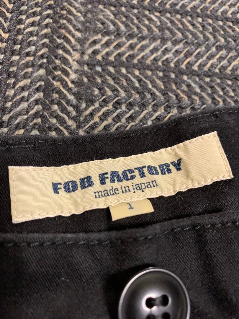 FOB FACTORY ブラック モールスキン トラウザーズ S 日本製