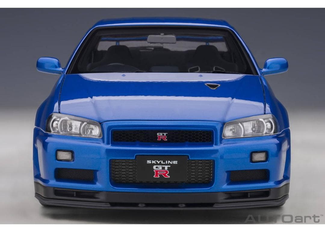 オートアート ニッサンスカイラインGT-R R34VスペックIIベイサイドブルー