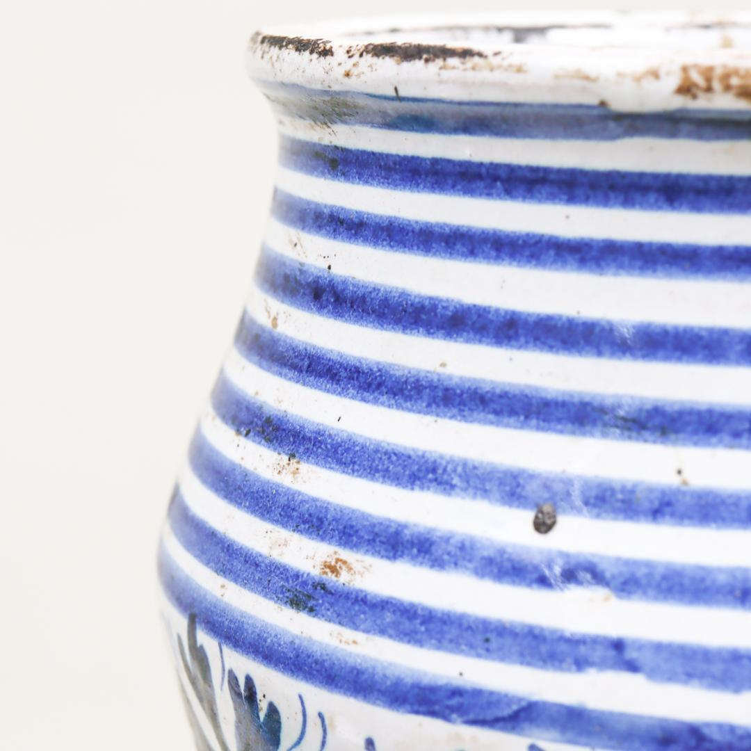 Maiolica アルバレッロ パルメット紋 モスタルダ 薬瓶 保存瓶 飾り壷