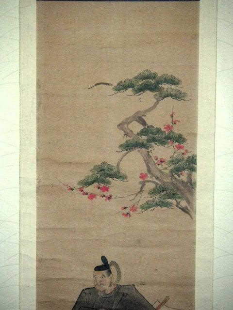 ♥掛軸　【古画】　【 天神様 】　掛け軸　在銘　骨董品