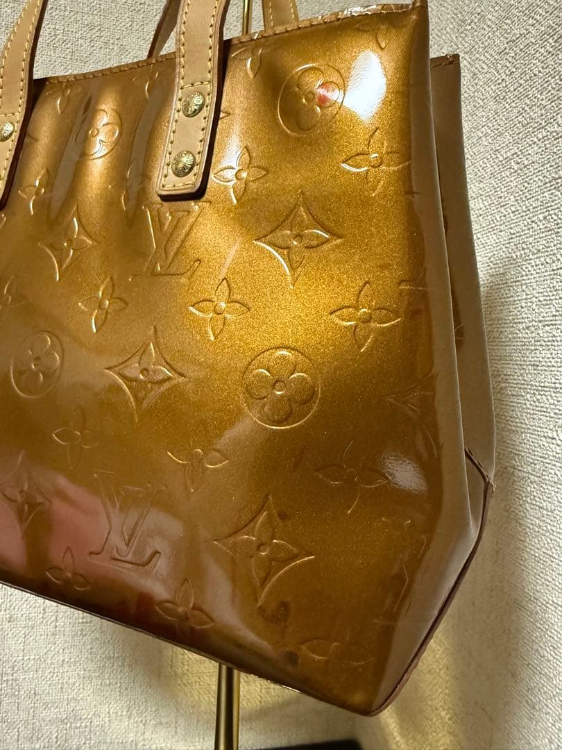 優　片面色移りLouis Vuitton ブロンズ ヴェルニ リードPM