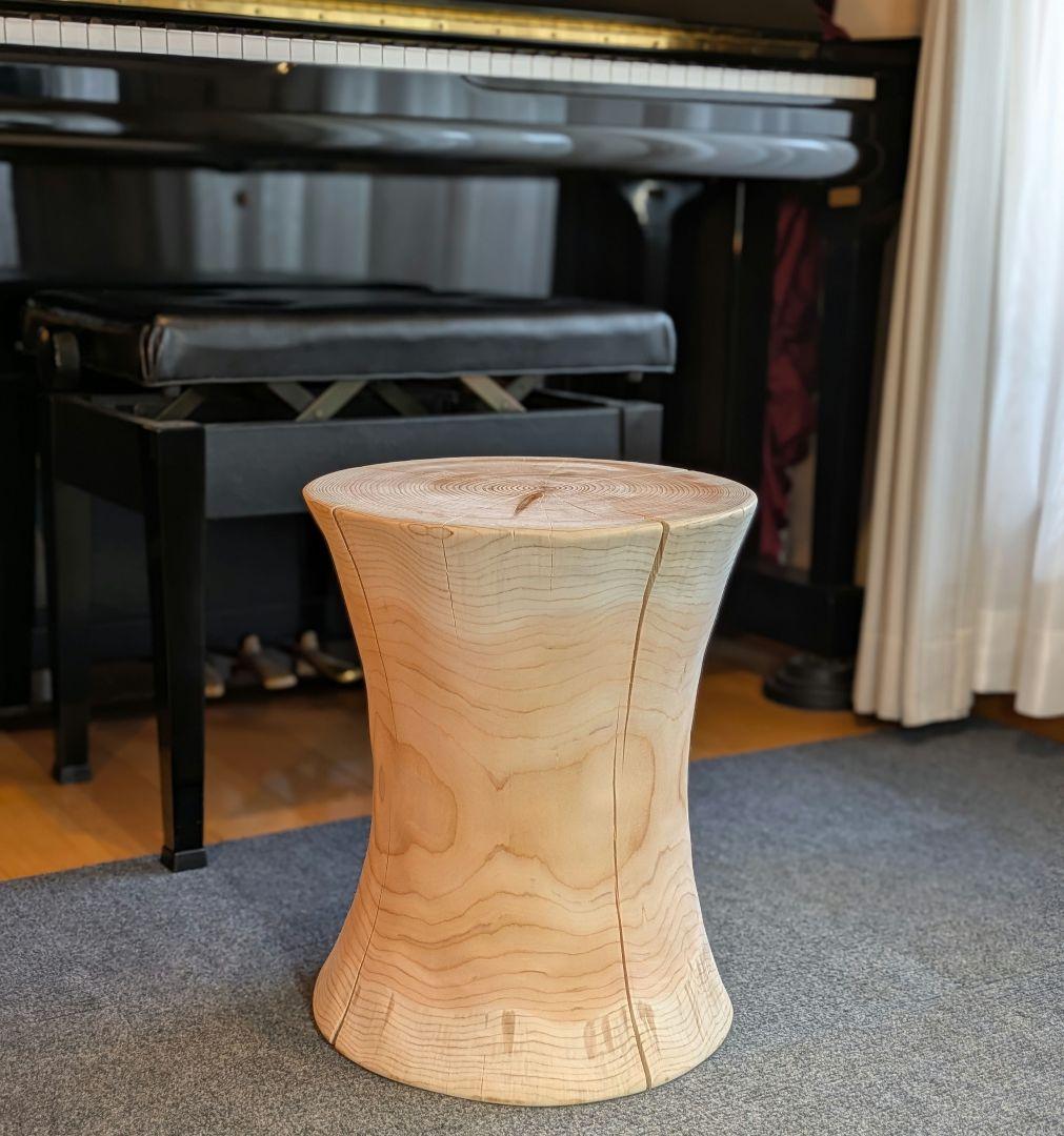 檜　丸太　椅子　スツール　テーブル　高さ約40.5㎝