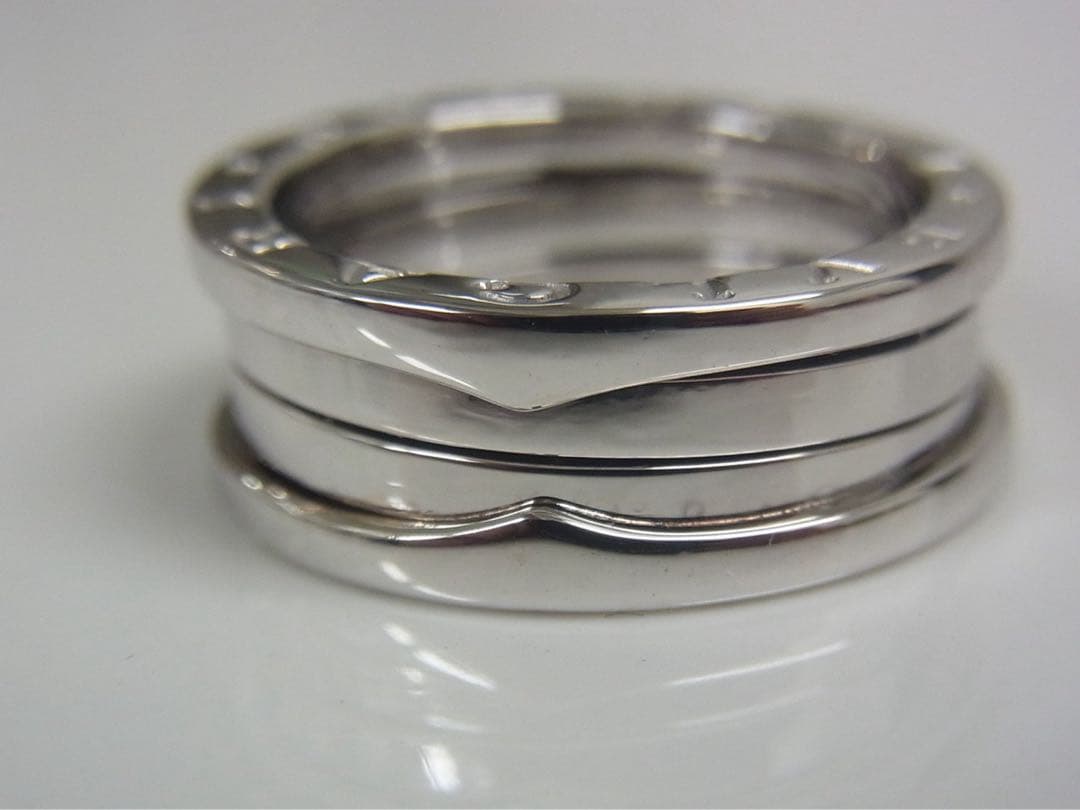 ブルガリ #56 15.5号 ビーゼロワン リング K18WG Bzero1