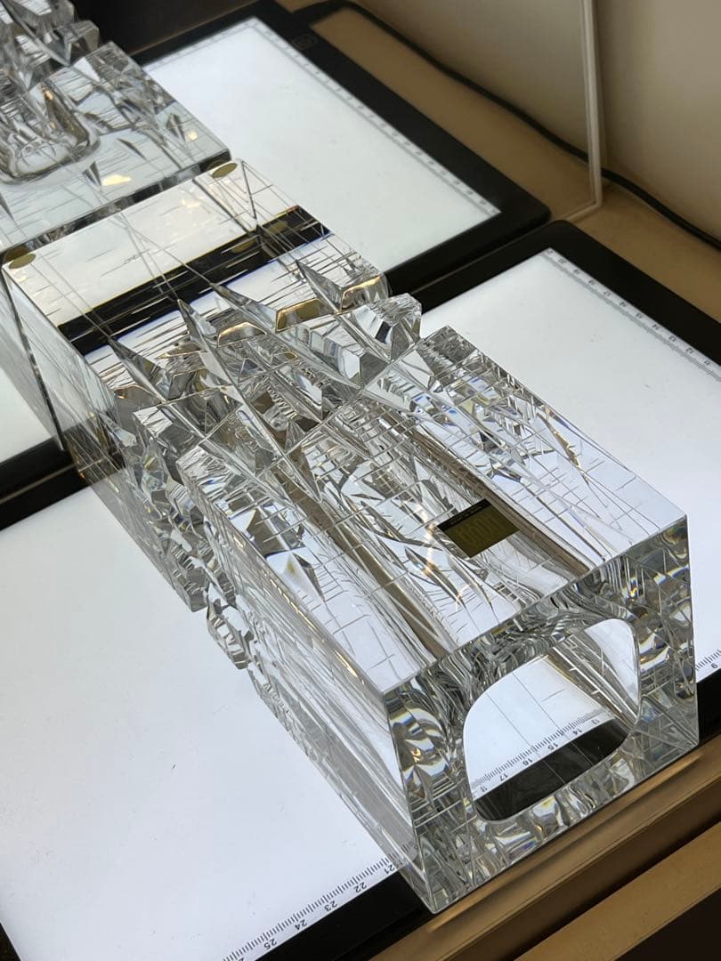 HOYA クリスタル 佐々木文夫 花瓶 フラワーベース 最高級 貴重 中古品