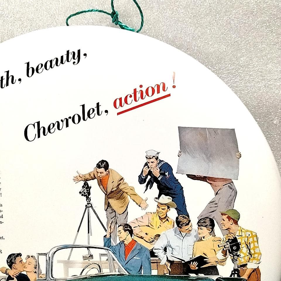 アンティークホーローサインプレート看板 CORVETTE アメリカレア