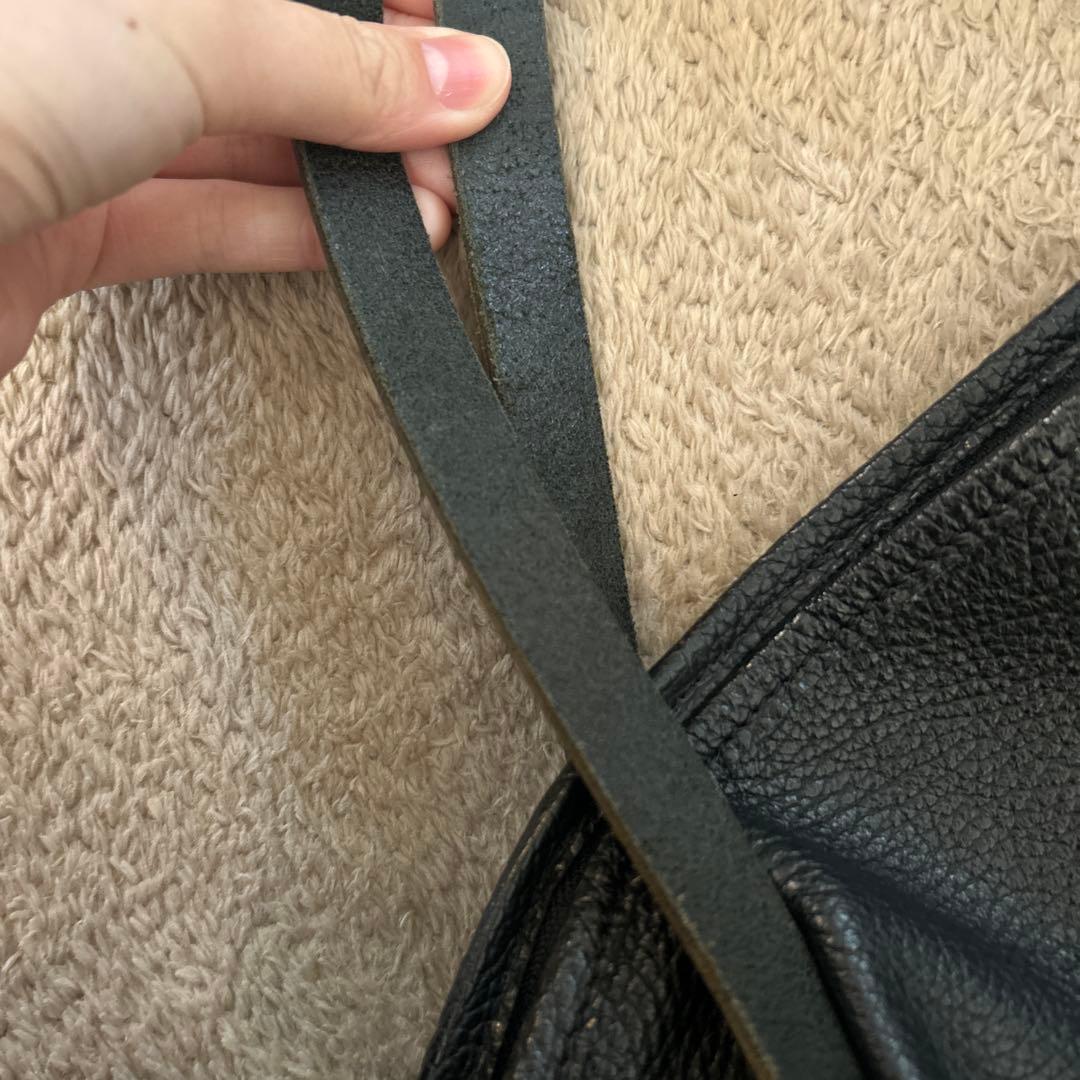 Ense アンサ　ジッパー付き レザー トートバッグ ミニ