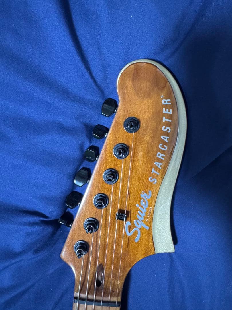 ケース付き】Squier Starcaster Shoreline Gold