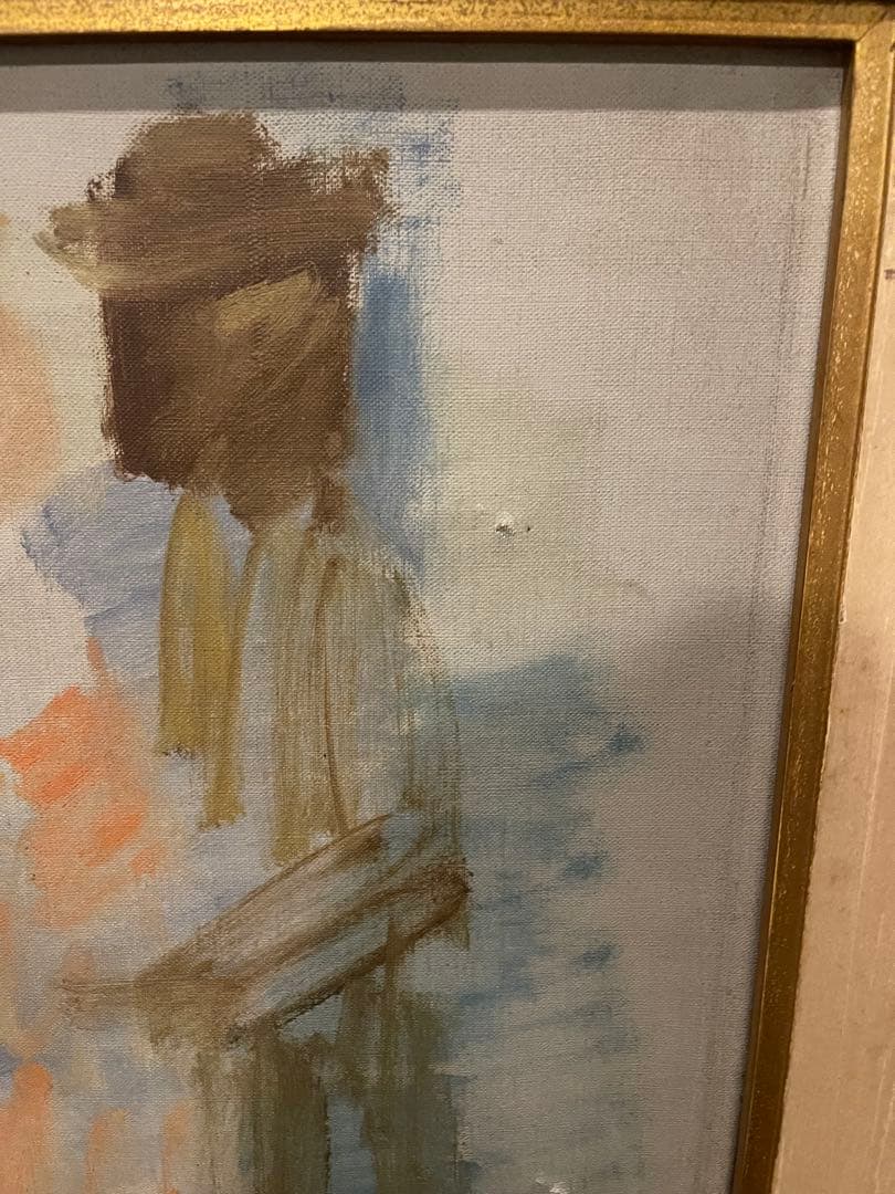 杢田たけを 「愛人」油彩画