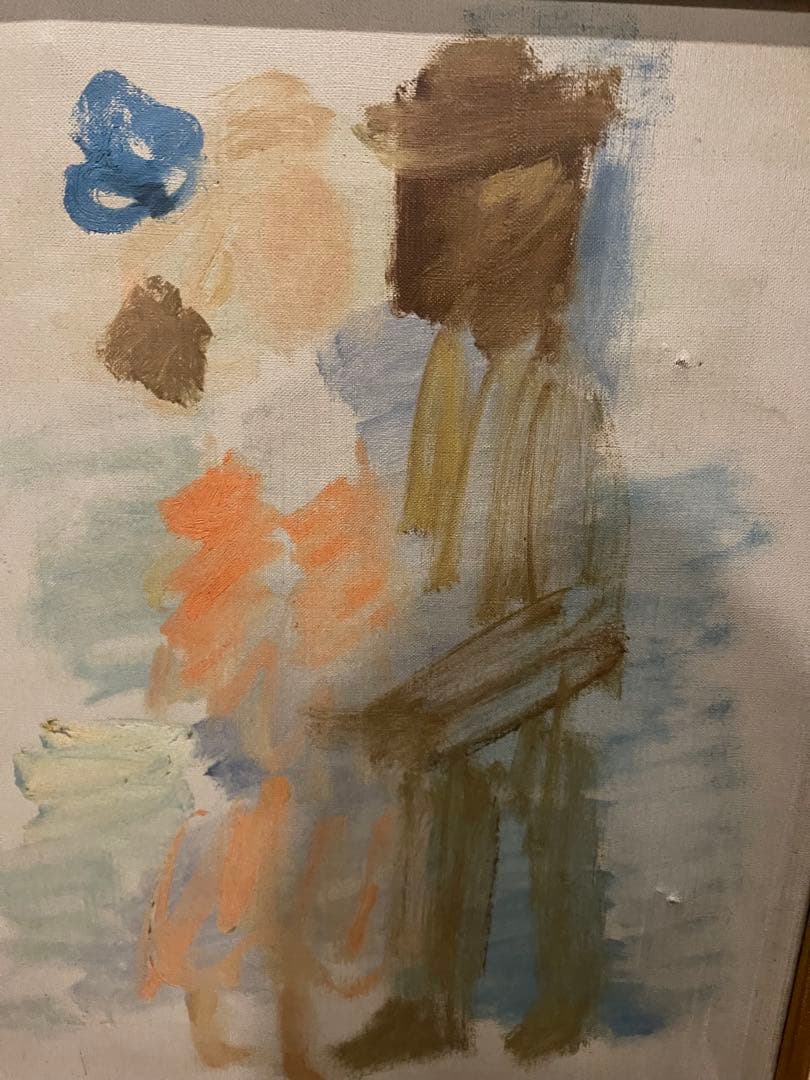 杢田たけを 「愛人」油彩画